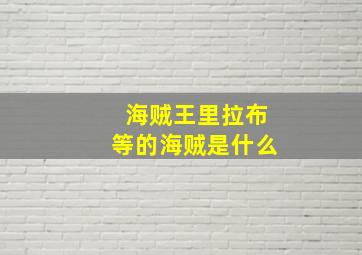 海贼王里拉布等的海贼是什么