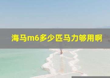 海马m6多少匹马力够用啊