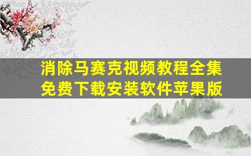 消除马赛克视频教程全集免费下载安装软件苹果版