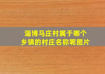 淄博马庄村属于哪个乡镇的村庄名称呢图片