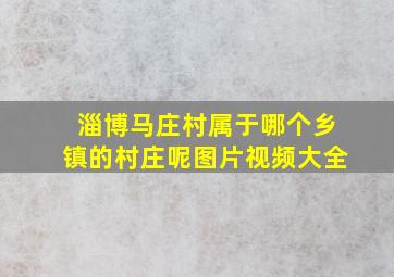 淄博马庄村属于哪个乡镇的村庄呢图片视频大全