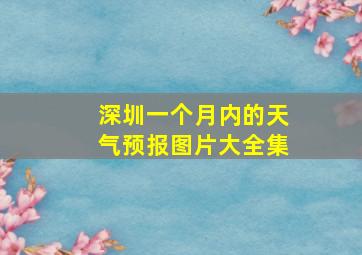 深圳一个月内的天气预报图片大全集