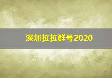 深圳拉拉群号2020