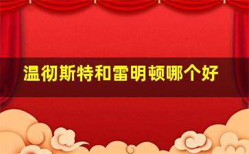 温彻斯特和雷明顿哪个好