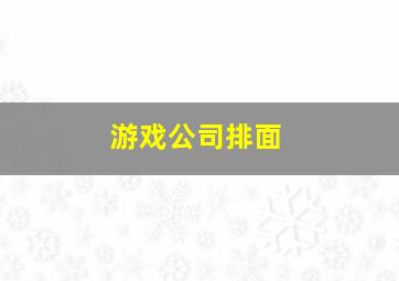 游戏公司排面