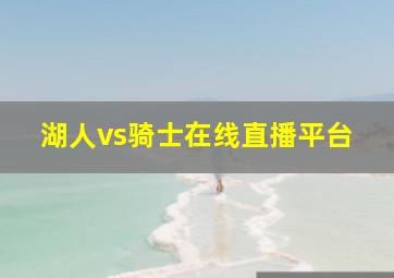 湖人vs骑士在线直播平台