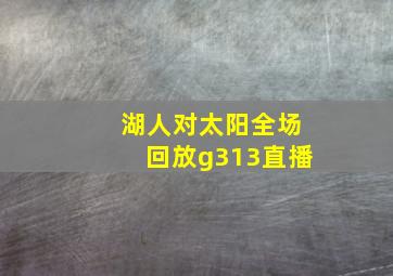 湖人对太阳全场回放g313直播