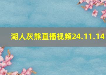 湖人灰熊直播视频24.11.14