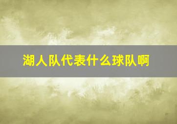 湖人队代表什么球队啊