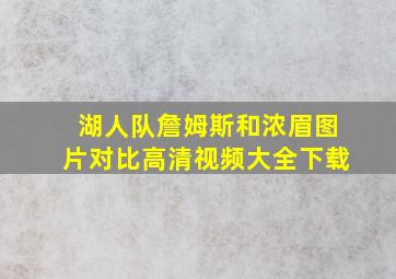 湖人队詹姆斯和浓眉图片对比高清视频大全下载