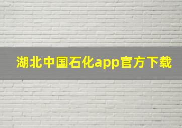 湖北中国石化app官方下载