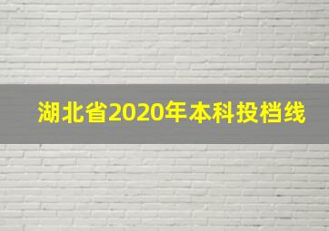 湖北省2020年本科投档线