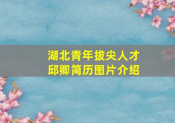 湖北青年拔尖人才邱卿简历图片介绍