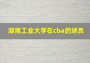 湖南工业大学在cba的球员