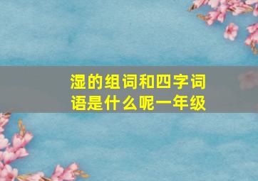 湿的组词和四字词语是什么呢一年级