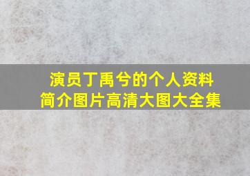 演员丁禹兮的个人资料简介图片高清大图大全集