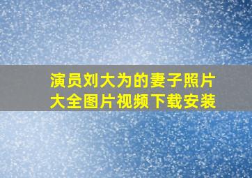 演员刘大为的妻子照片大全图片视频下载安装