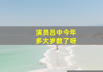 演员吕中今年多大岁数了呀