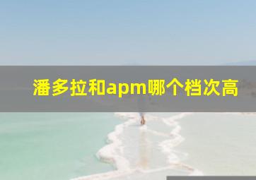 潘多拉和apm哪个档次高