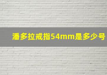 潘多拉戒指54mm是多少号