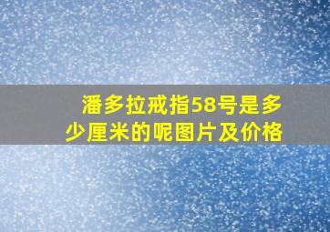 潘多拉戒指58号是多少厘米的呢图片及价格