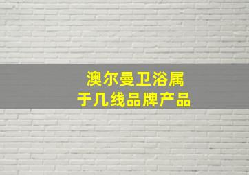 澳尔曼卫浴属于几线品牌产品