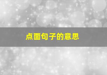 点面句子的意思