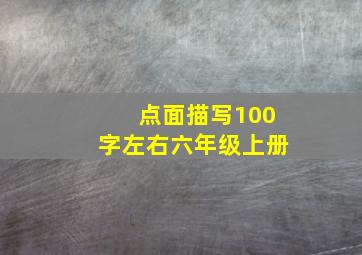 点面描写100字左右六年级上册