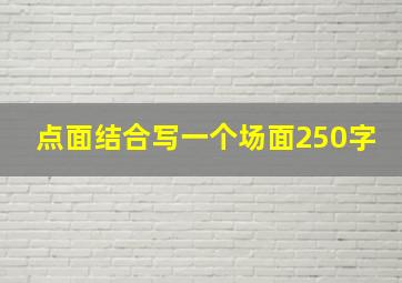 点面结合写一个场面250字