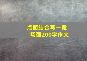 点面结合写一段场面200字作文