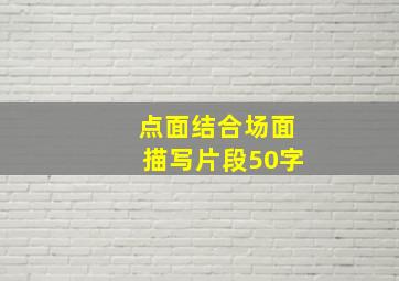 点面结合场面描写片段50字