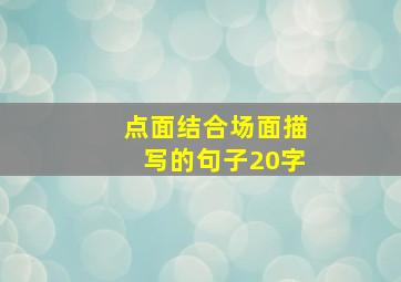 点面结合场面描写的句子20字