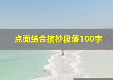 点面结合摘抄段落100字