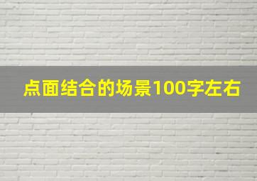 点面结合的场景100字左右