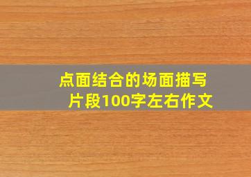 点面结合的场面描写片段100字左右作文