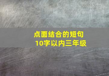 点面结合的短句10字以内三年级