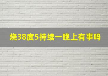 烧38度5持续一晚上有事吗