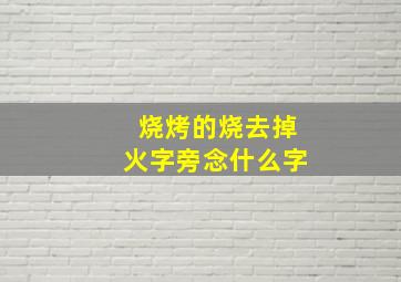 烧烤的烧去掉火字旁念什么字