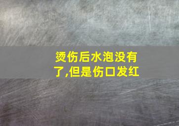 烫伤后水泡没有了,但是伤口发红