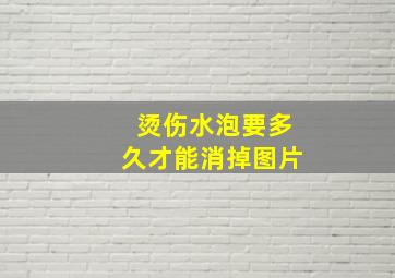 烫伤水泡要多久才能消掉图片