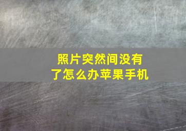 照片突然间没有了怎么办苹果手机