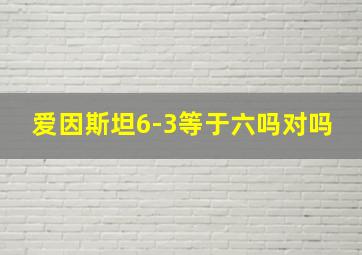 爱因斯坦6-3等于六吗对吗