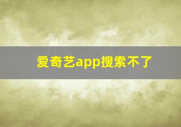 爱奇艺app搜索不了