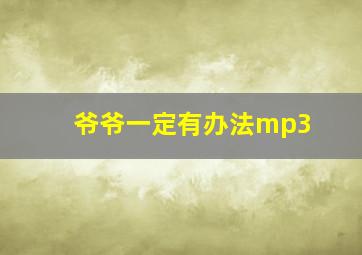 爷爷一定有办法mp3