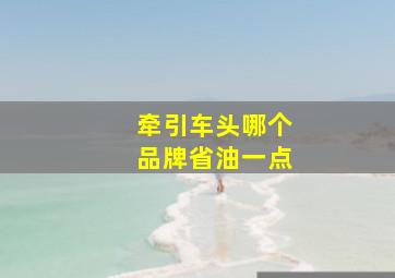 牵引车头哪个品牌省油一点