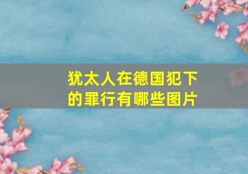 犹太人在德国犯下的罪行有哪些图片