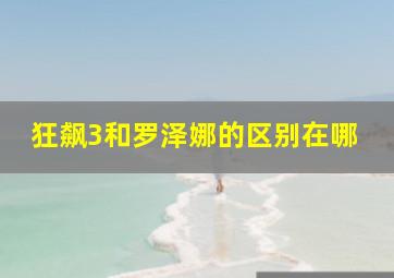 狂飙3和罗泽娜的区别在哪