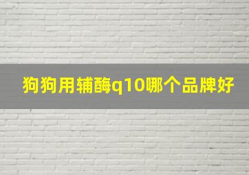 狗狗用辅酶q10哪个品牌好