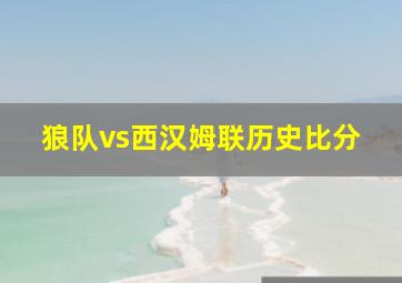 狼队vs西汉姆联历史比分