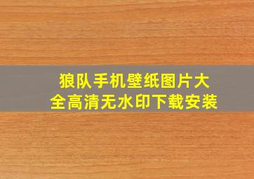 狼队手机壁纸图片大全高清无水印下载安装